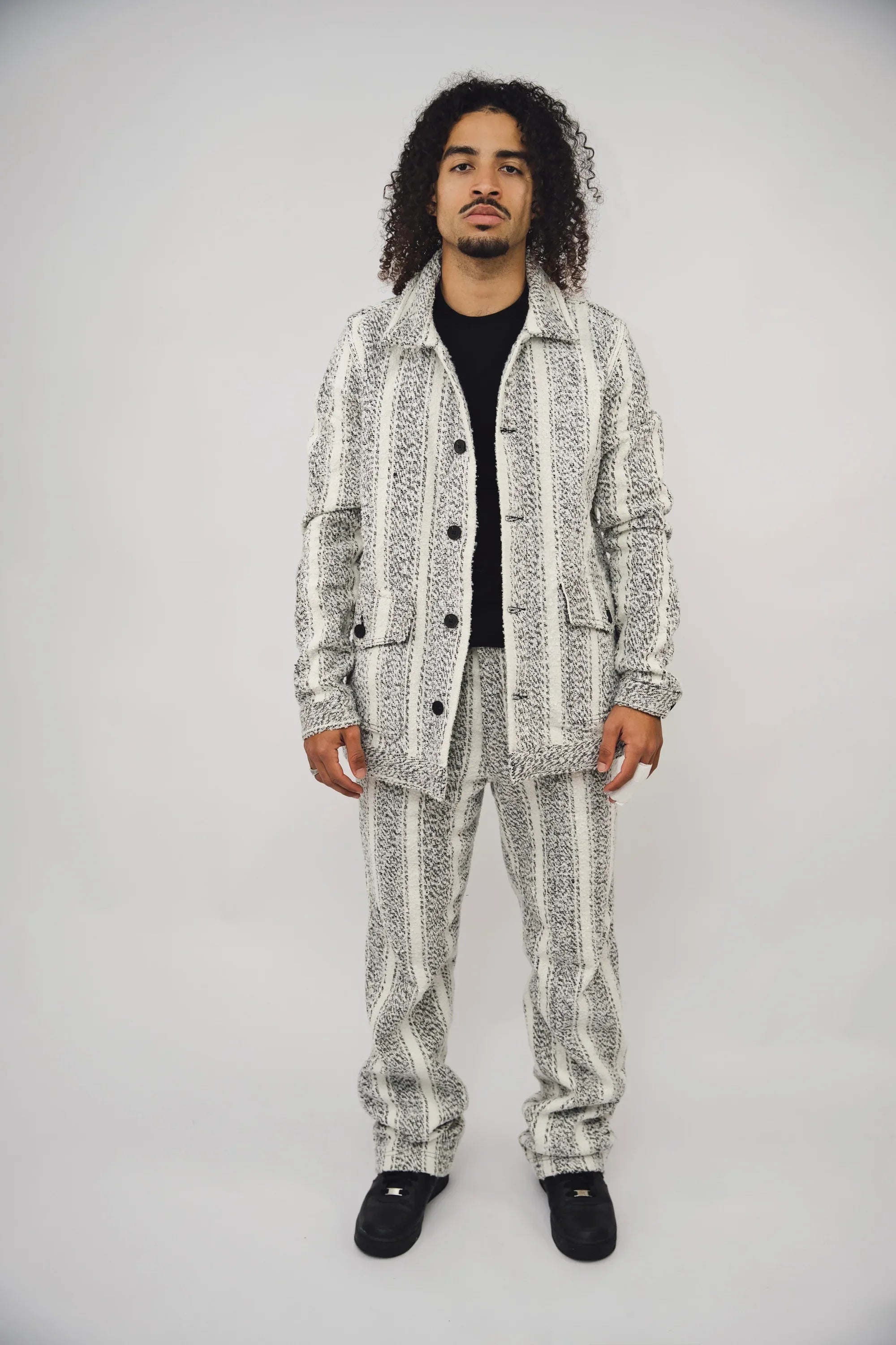 Pantalon HERITAGE Blanc impérial & Noir Obsidienne